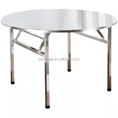 China Be stackable /durable /strong ect sell new cheap,convenient and space-saving stainless steel banquet hotel folding wholesale dining table for 10 person for sale