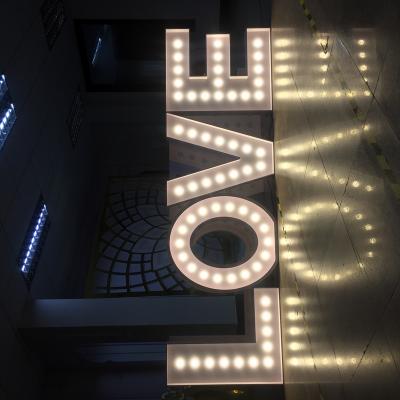 China Morden Customized Wedding Hall Birthday Party Acrylic Letter Led Decoration for sale