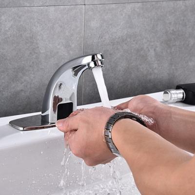 China Sense Faucets Bathroom Infrared Cold Water Basin Faucet With Motion Touchless Automatic Hand Wash Sensor Faucet for sale