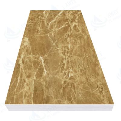 China Eco-friendly 1220*2440*3mm UV Marble Sheet Wall Decoration For Sale for sale