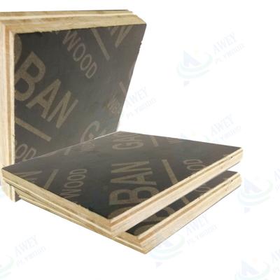 China Traditional Poplar Combi Laminated Black Brown 12MM Film Faced Plywood for sale