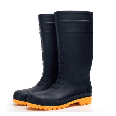 China Anti Slip PVC Safety Rain Boots Steel Toe Anti Smash Anti-oil Work for sale