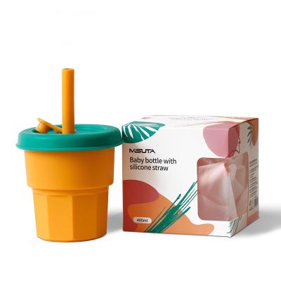 China Silicon Children's Lovely Straw Cup Color Drink Water Baby Water Cup Sippy Cup Drop-Proof Cup for sale