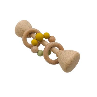 China Soft Toy High Quality Eco Friendly Baby Toys 0-4 Kids Wooden Teether for sale