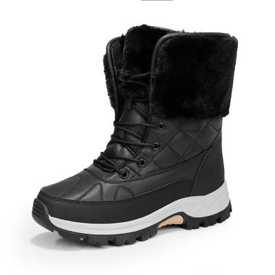 China Fashion Trend Women Winter Ankle Warm Fur Faux Fur Leather Casual Snow Boots for sale