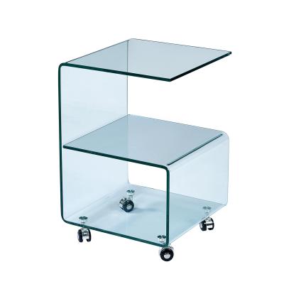 China Modern Design 6S Caster End Table Sofa Side Corner Table For Glass Book Decaration for sale