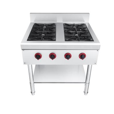 China Hotel Drive Carry Stainless Steel Gas Stove 4 Burner Restaurant Gas Stove for sale