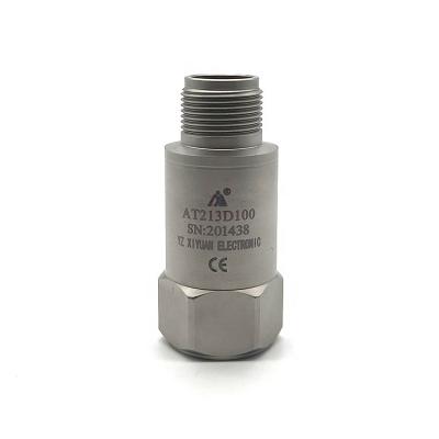 China High Reliability AT213D100 Industrial Accelerometer Vibration Sensors With DS18B20 Digital Temperature Sensor for sale