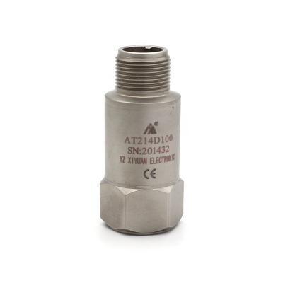 China High Reliability AT214D100 Acceleration Compound Vibration Transducer Piezoelectric Sensor / Temperature Accelerometer for sale