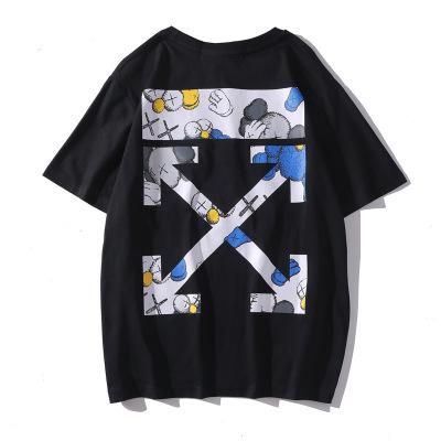 China Summer QUICK DRY hip-hop cotton loose breathable men's geometric cartoon printing men's short-sleeved T-shirt for sale