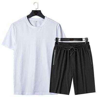 China Wholesale Custom QUICK DRY Summer Cotton Shorts Two Piece Sleeve Men Tracksuits Sets T-shirt and Shorts Set Unisex for sale