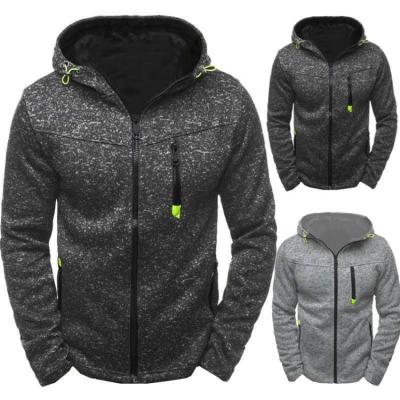 China Anti-Wrinkle New Product Breathable Polyester Zipper-up Cotton Customized Color Knitted Hooded Men Outdoor Sportswear for sale