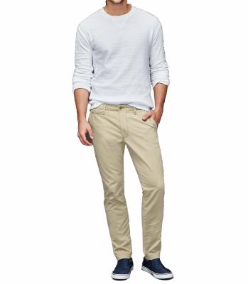 China Anti-wrinkle cotton men's twill pants manufacturer 100% khaki men's twill pants pants men's slim twill pants for sale