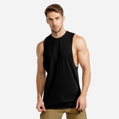 China Mens Muscle Sports Singlet Travel Vest Gym Mens Sleeveless Bodybuilding Fitness Fitness QUICK DRY Running Cotton Logo Tank Top Custom Made for sale