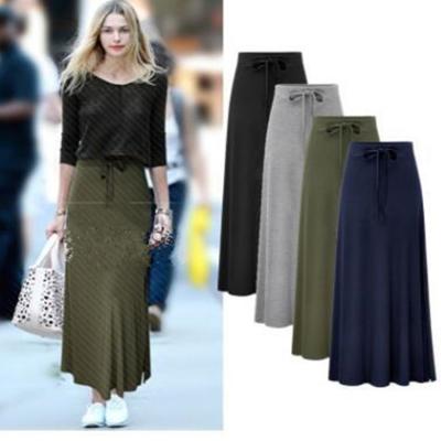 China Manufacturer Women's Clothing Plus Sizes Skirts Casual Wear Cotton Wrap Breathable Skirts for sale