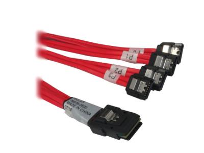 China mini SAS 36P to SATA 7Fx4 1.6 feet cable,MINI SAS 36P to SATA 7P Shrapnel Type for sale