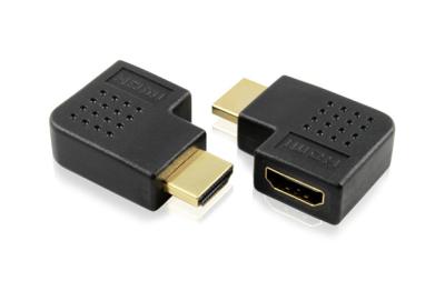 China HDMI M To HDMI F left Angle Adapter for HDTV,blu-ray,DVD 1080P for sale