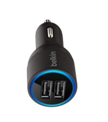 China  2port USB Car Charger mini Car Charger 2.1 A 10W Blu-ray USB Charger Black for sale