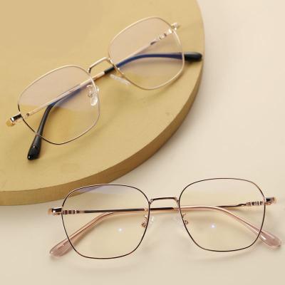 China Fashionable Unisex Metal Oversized Blue Light Anti Blocking Retro Glass Monocle Frames for sale