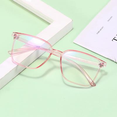 China Designer Fashion Spectacle Fashion Pink Oversized Cheap Square Eyewear Frame Clear Frame Women BluelightGlasses for sale