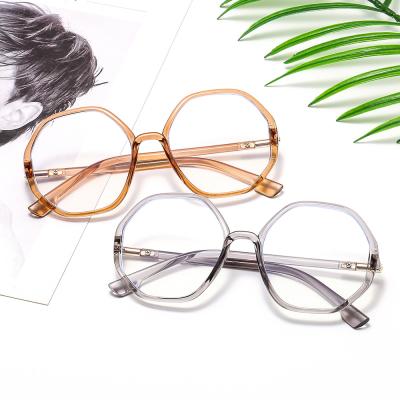 China Fashionable Retro Designer Eyeglasses Frame Women Blue Light Glass Anti Blocking Round Frame for sale