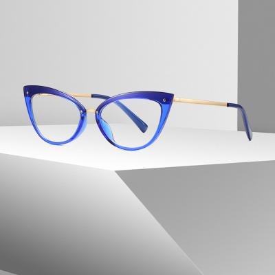 China Fashionable Cat Eye Women Blue Light Blocking Glasses Frames River Optical Glasses for sale