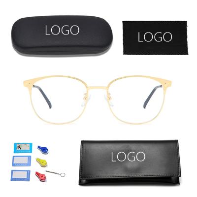 China Trendy Men Metal Frames Anti Optical Blue Light Glasses 2021 for sale