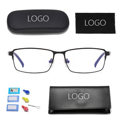 China Fashionable Square Tr90 Monocle Frames Anti Blue Light Glasses Custom Optical Metal Frame Logo Glass For Men for sale