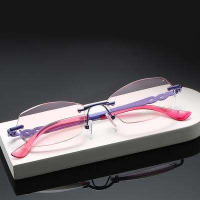 China Women Slim Red Computer Anti Blue Light Read 2021 Optical Glass Eye Reading Glass River for sale