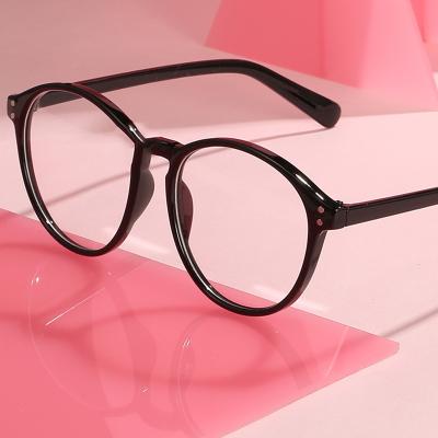 China 2021 Fashionable Designer Eyewear Anti Blue Light Eye Wear Glasses Round Frame for sale