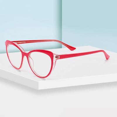 China Optical Frame Cat Eye Anti Blue Light Glass River Eyewear Trendy Brands for sale