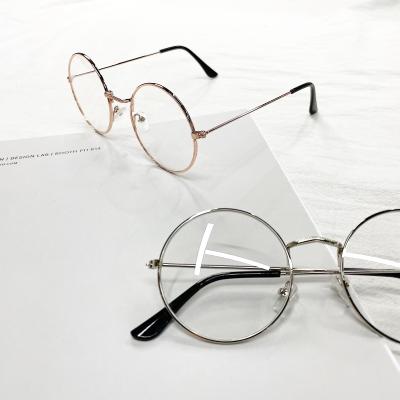 China Fashionable Metal Frame Unisex Round Glasses Frames Optical River for sale