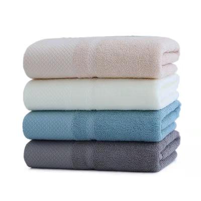 China Hypoallergenic 100% Cotton Thickened Single Towel Household Hotel Absorbent 100% Cotton Embroidered Washcloth for sale