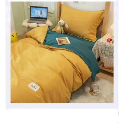 China Wholesale Anti Dust Mite Manufacturer Solid Color Sheet Bedding Set Dormitory Three Piece Set for sale