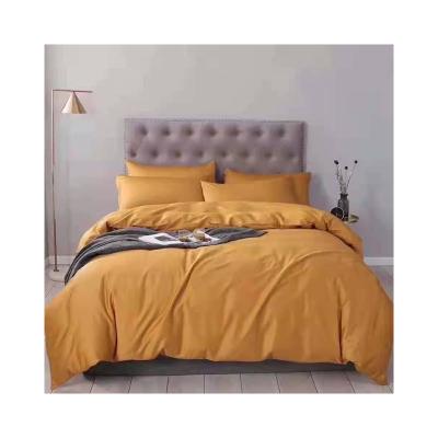 China Modern Wholesale Modern 100% Pure Single Skin Cotton Long-staple Cotton Comforter Solid Color Satin Comforter Cover for sale