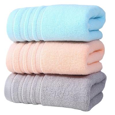 China QUICK DRY Pure Cotton 32 Strand Household Plain Color Embroidery Logo All Cotton Soft Absorbent Face Wash Towel for sale