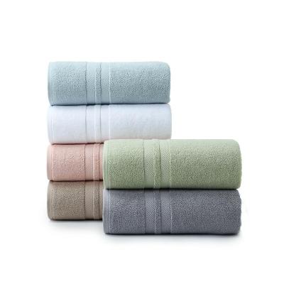 China Sustainable Hotel Cotton Bath Towel 100% Pure 500g 140g Towel Set Embroidery Multicolor Optional Soft Absorbent Logo for sale