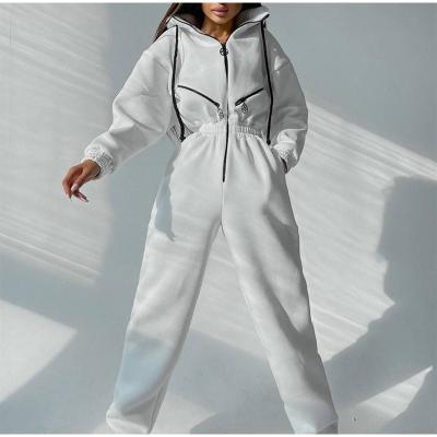 China QUICK DRY Basic Casual Women's Hoodie Zipper Drawstring Jacket Two-Piece Pants and Stretch Pencil Set Autumn Winter Activewear for sale