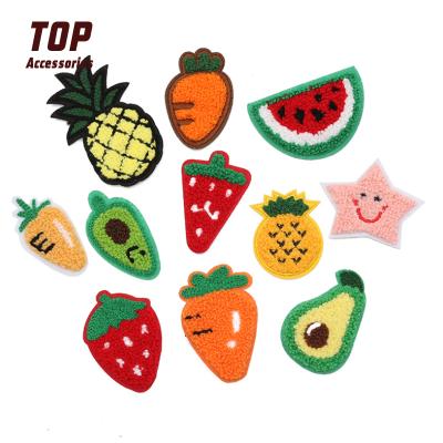 China New Product Handmade Version Iron On Fruit Patches Chenille For Dress for sale