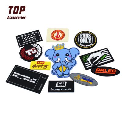 China Handmade Customized Popular Logo Rubber PVC Patches Velcro For Clothing for sale