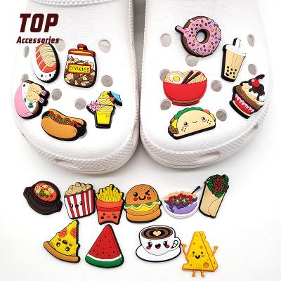 China Handmade High Quality Type Food Shoes Flower Decorative Shoes Buckle For Crocs for sale