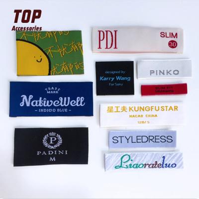 China Handmade High Quality Custom Cotton Labels Logo for Designer Apparel Neck Woven Labels for sale