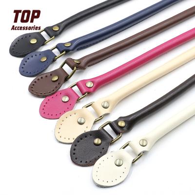 China Fashionable Leather Shoulder Bag Strap Leather Bag Factory Shoulder Bag Belt, Adjustable Bag Handle Strap With Rivet for sale