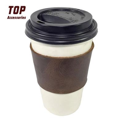 China Sustainable Competitive Customized Leather Coffee Mug Hot Drinks Insulated Sleeves for sale