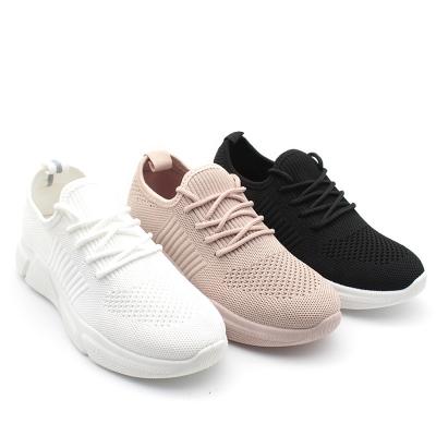 China Fashion Trend Comfortable Women's Shoes Fly To Knit High Top Casual Shoes Girls Ladies Sports Sneakers Shoes for sale