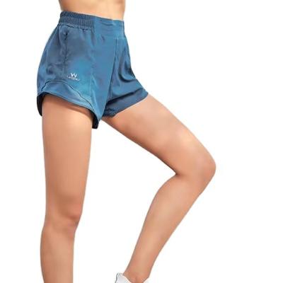 China New QUICK DRY Breathable Blue Shorts Women's Leisure Sports Loose Running Workout Shorts for sale