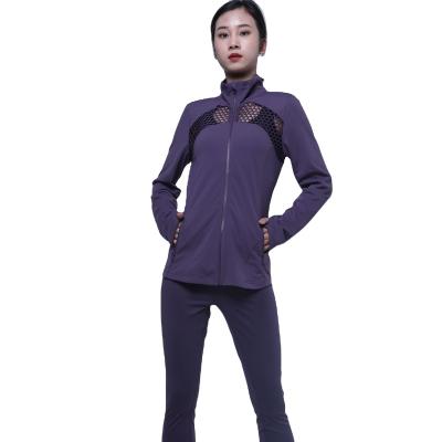 China 2021 QUICK DRY the most popular high quality elastic fitness sports training suit fitness yoga jacket for sale