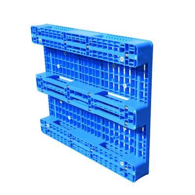 China Single Faced 1440 * 1150 * 160 mm Stackable Heavy Duty HDPE 3 Leg Euro Rackable Plastic Pallets For Material Handling for sale