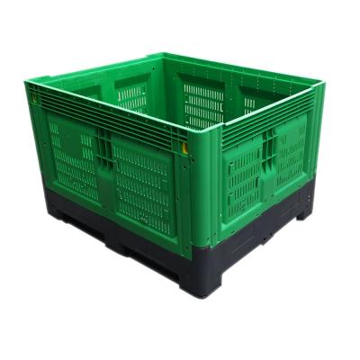 China Large Recyclable Plastic Storage Container Pallet Box For Fruits And Vegetables for sale