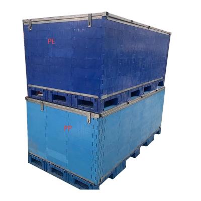 China 2400*1200 1800*1200 PP/PE Customized Large Size Collapsible Bin and Pallet Box Customer Size for sale